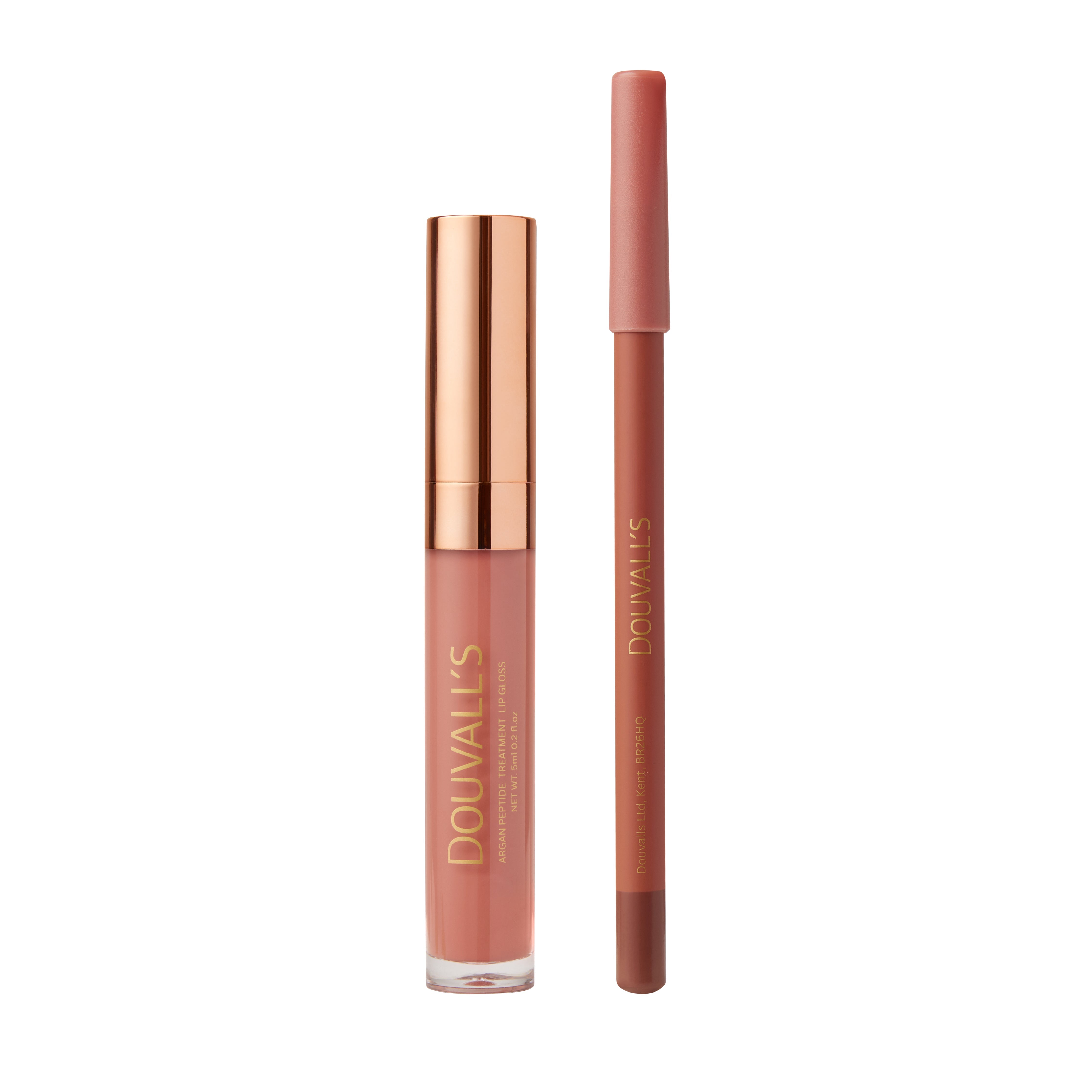 Argan Lip Kit | Plump & Pout Peptide Treatment Lip Gloss and Lip Liner