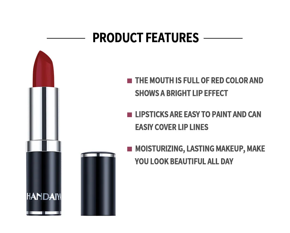 12-Color Matte Velvet Lipstick Long-Lasting Waterproof Non-Stick Cup Does Not Fall Color Lipstick Lipstick