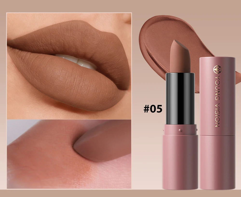 12-Color Matte Velvet Lipstick Long-Lasting Waterproof Non-Stick Cup Does Not Fall Color Lipstick Lipstick