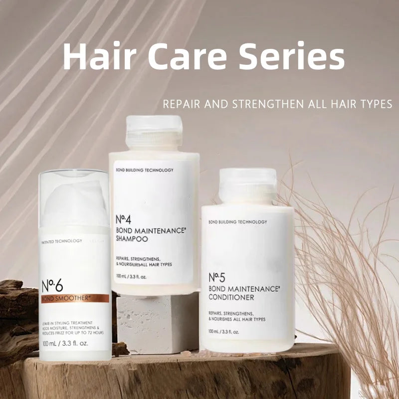 Hair Care Series No.3,4, 5, 6 Hair Mask,Shampoo,Bond Smoother,Conditioner To Clean,Hydrate & Control Frizz Repair Split Ends