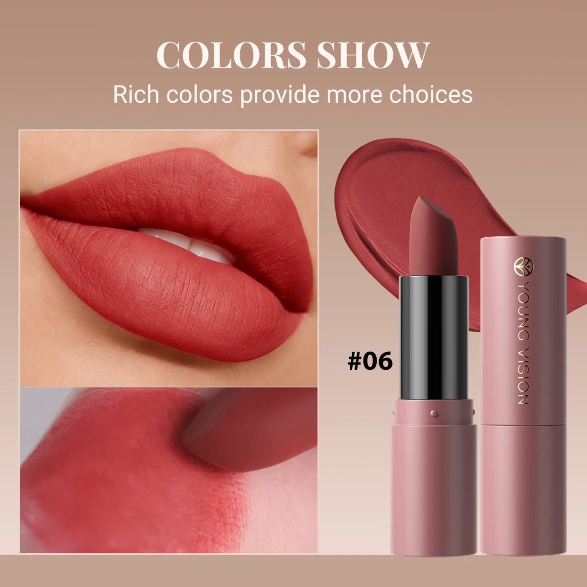 12-Color Matte Velvet Lipstick Long-Lasting Waterproof Non-Stick Cup Does Not Fall Color Lipstick Lipstick