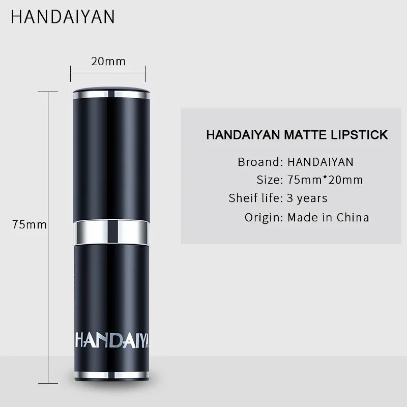12-Color Matte Velvet Lipstick Long-Lasting Waterproof Non-Stick Cup Does Not Fall Color Lipstick Lipstick