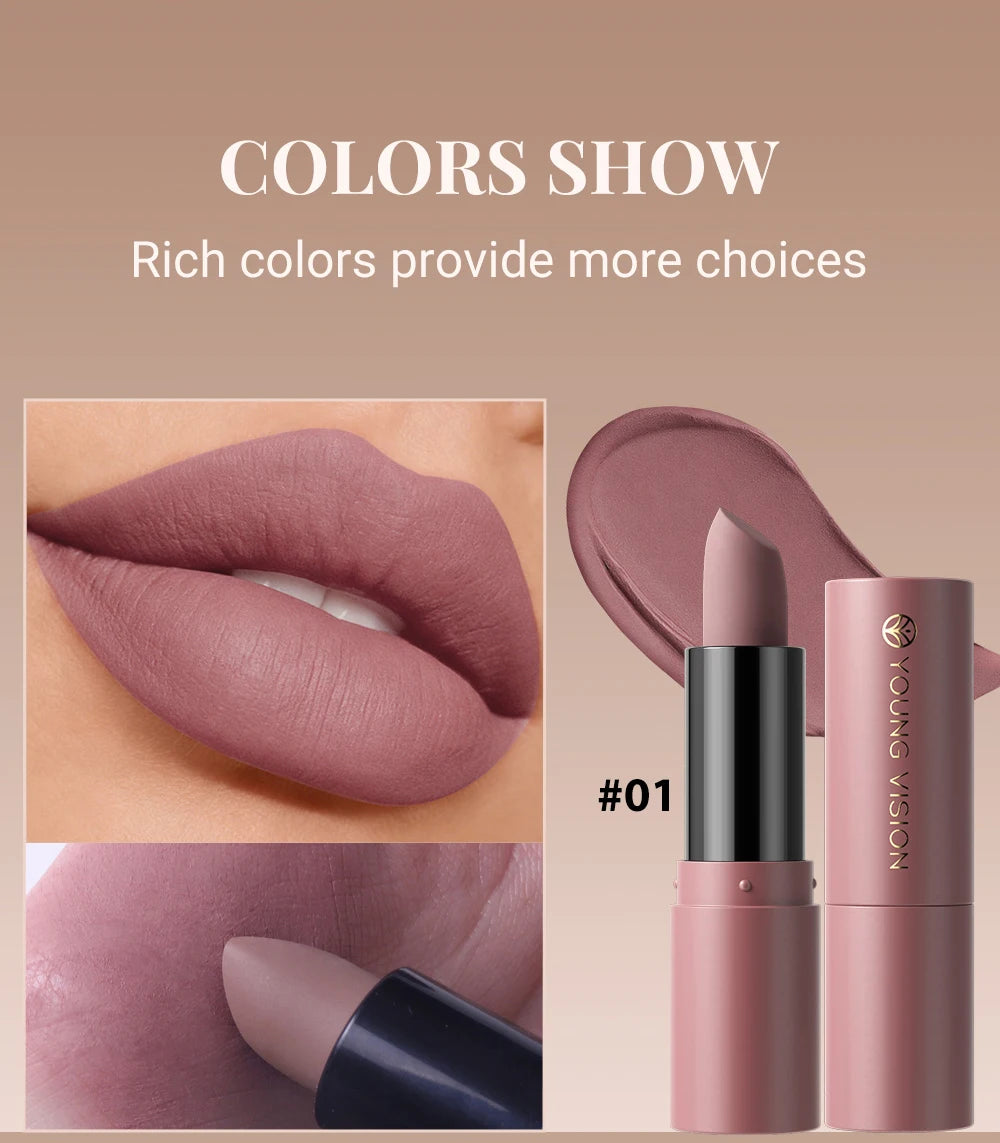 12-Color Matte Velvet Lipstick Long-Lasting Waterproof Non-Stick Cup Does Not Fall Color Lipstick Lipstick