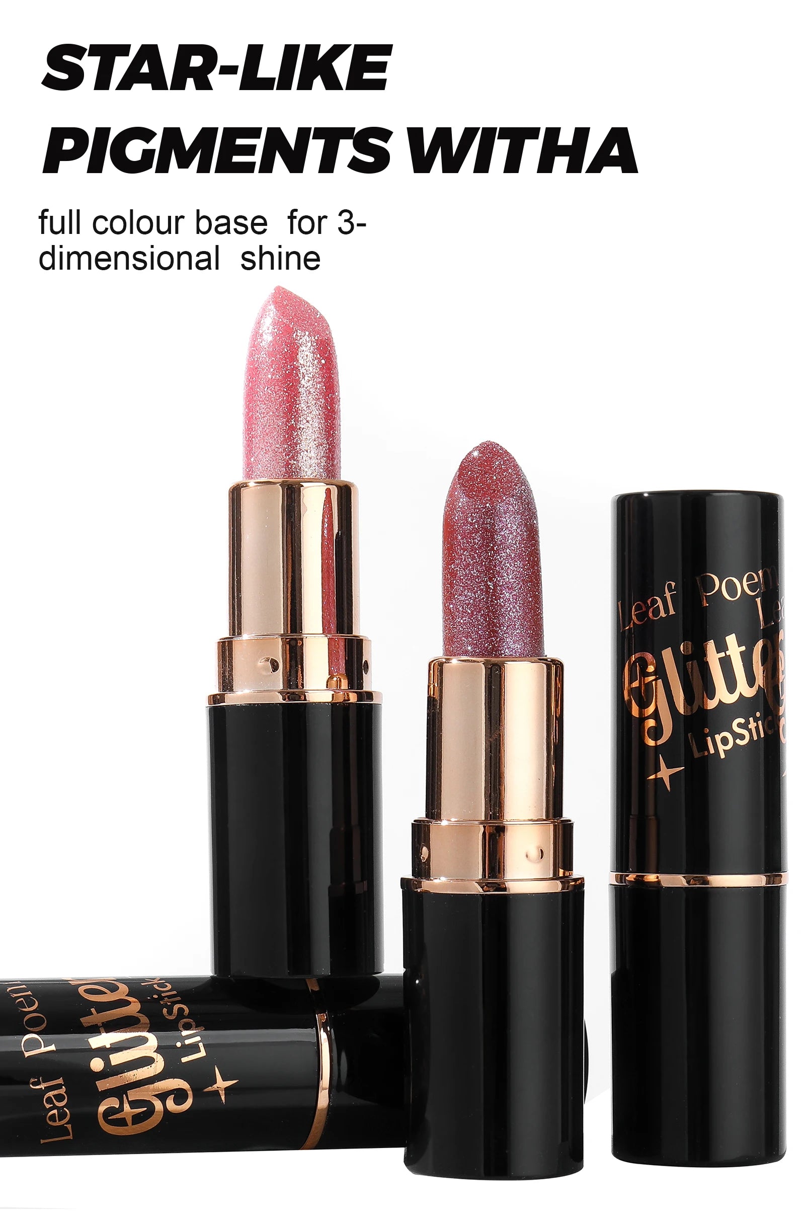Metallic Glitter Lipstick Diamond Dazzling Waterproof Sexy Lip Gloss Moisturizing Matte Velvet Pearlescent Lip Tint Balm Makeup