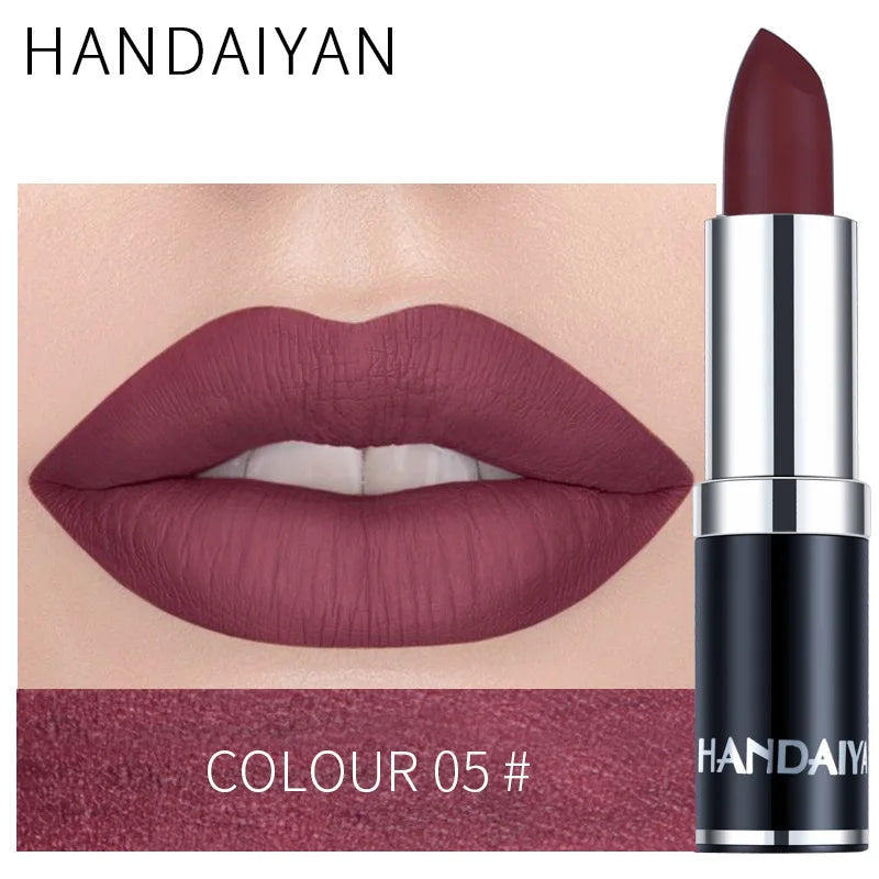 12-Color Matte Velvet Lipstick Long-Lasting Waterproof Non-Stick Cup Does Not Fall Color Lipstick Lipstick