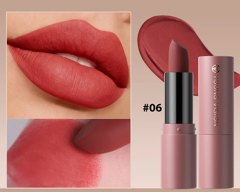 12-Color Matte Velvet Lipstick Long-Lasting Waterproof Non-Stick Cup Does Not Fall Color Lipstick Lipstick
