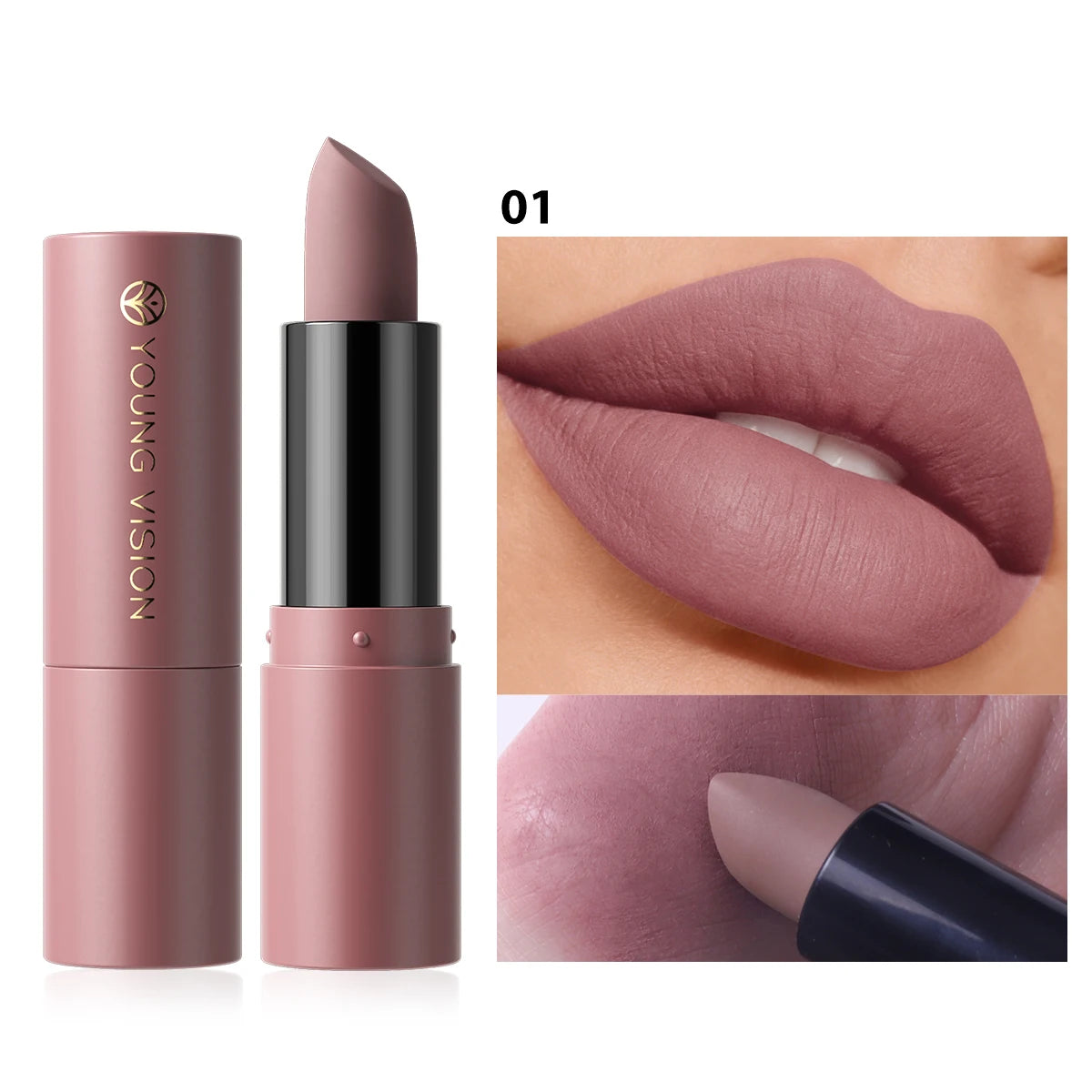 12-Color Matte Velvet Lipstick Long-Lasting Waterproof Non-Stick Cup Does Not Fall Color Lipstick Lipstick