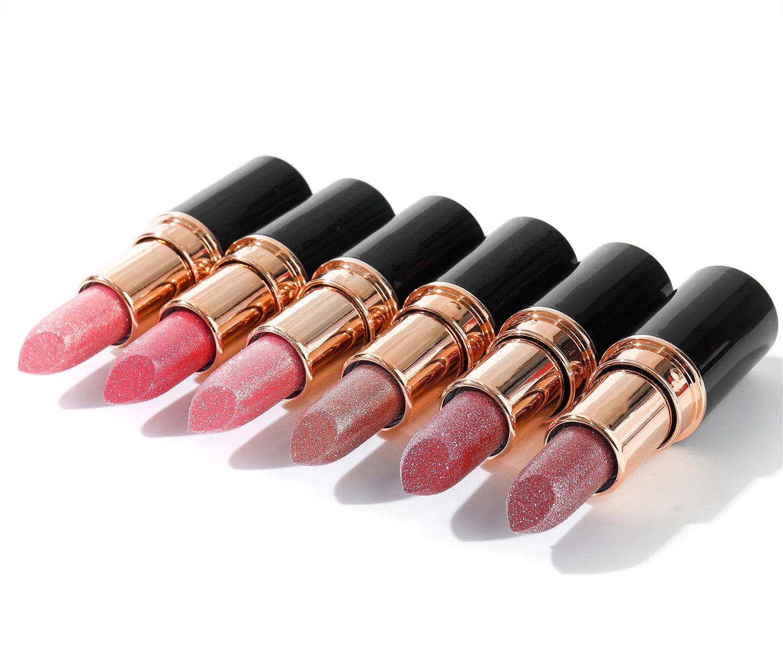 Metallic Glitter Lipstick Diamond Dazzling Waterproof Sexy Lip Gloss Moisturizing Matte Velvet Pearlescent Lip Tint Balm Makeup