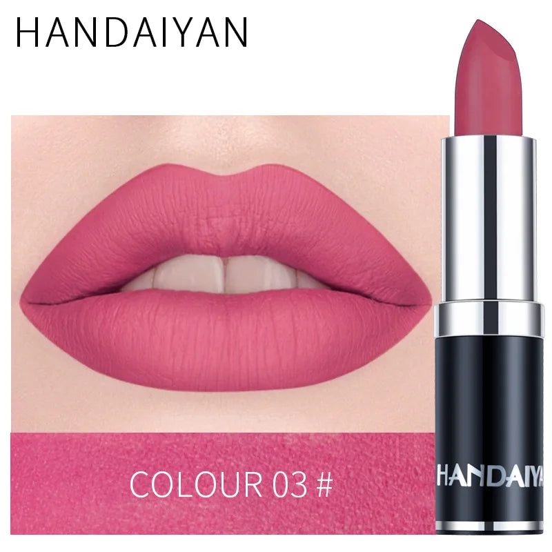 12-Color Matte Velvet Lipstick Long-Lasting Waterproof Non-Stick Cup Does Not Fall Color Lipstick Lipstick