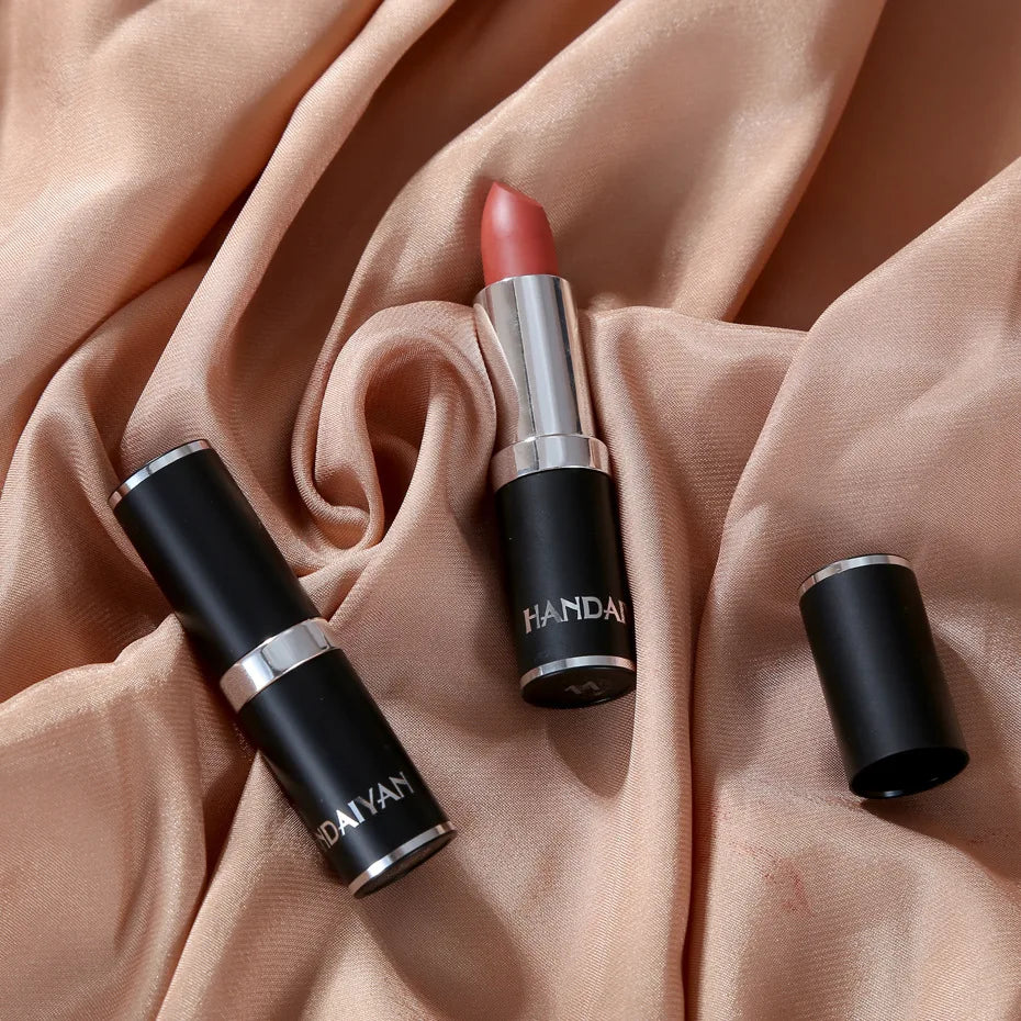 12-Color Matte Velvet Lipstick Long-Lasting Waterproof Non-Stick Cup Does Not Fall Color Lipstick Lipstick