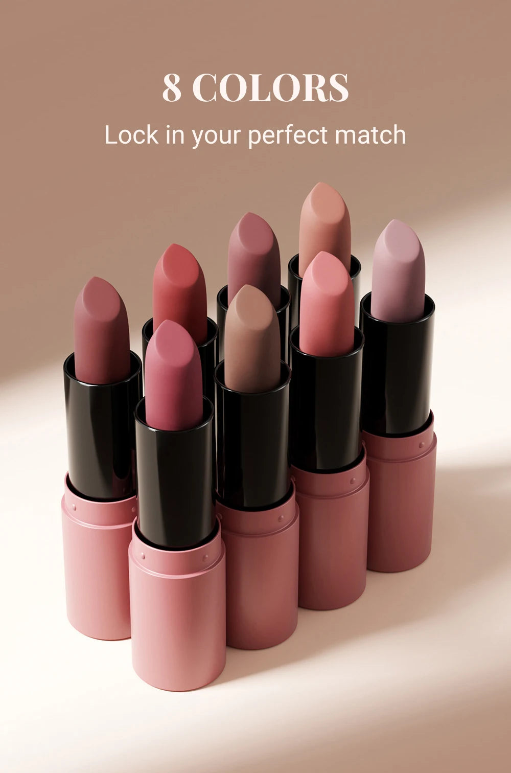12-Color Matte Velvet Lipstick Long-Lasting Waterproof Non-Stick Cup Does Not Fall Color Lipstick Lipstick