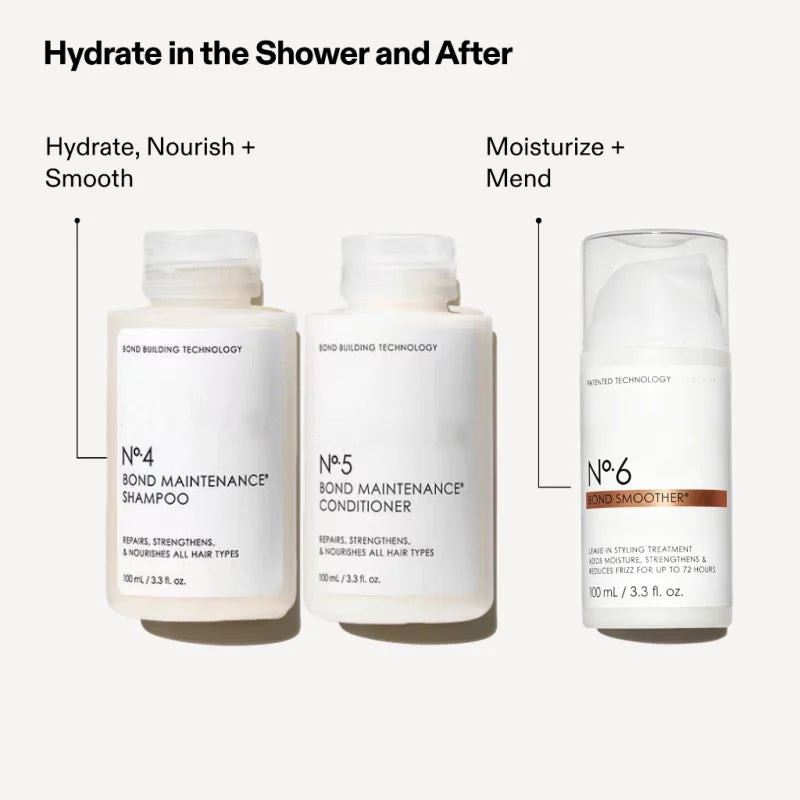 Hair Care Series No.3,4, 5, 6 Hair Mask,Shampoo,Bond Smoother,Conditioner To Clean,Hydrate & Control Frizz Repair Split Ends