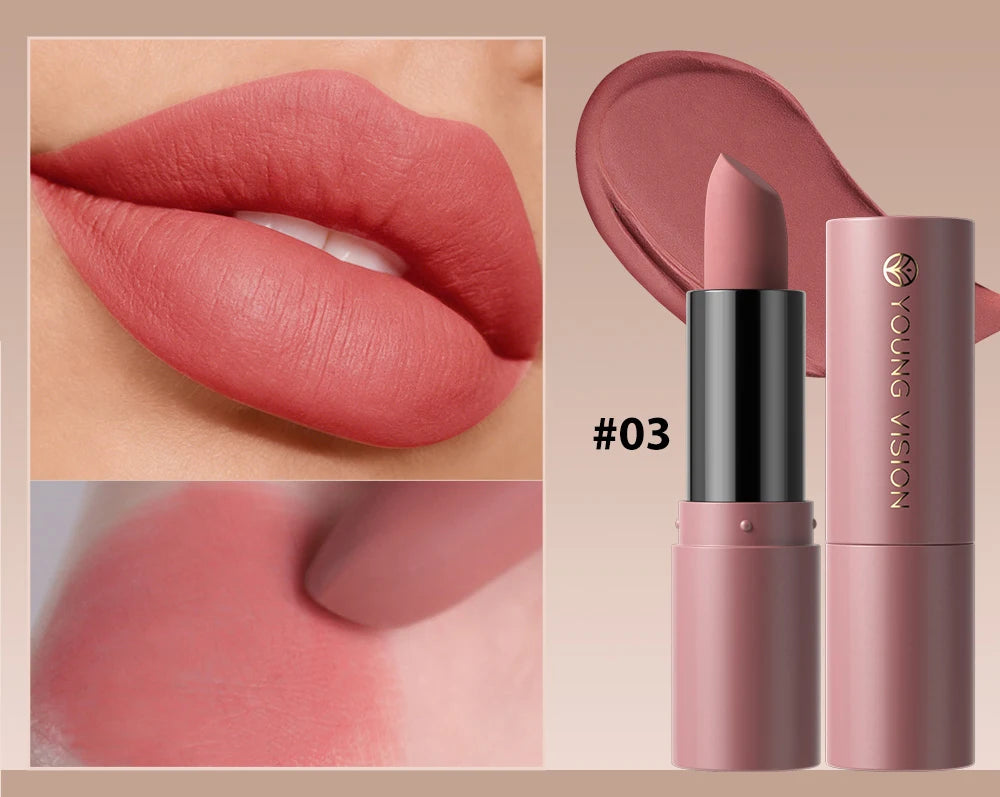 12-Color Matte Velvet Lipstick Long-Lasting Waterproof Non-Stick Cup Does Not Fall Color Lipstick Lipstick