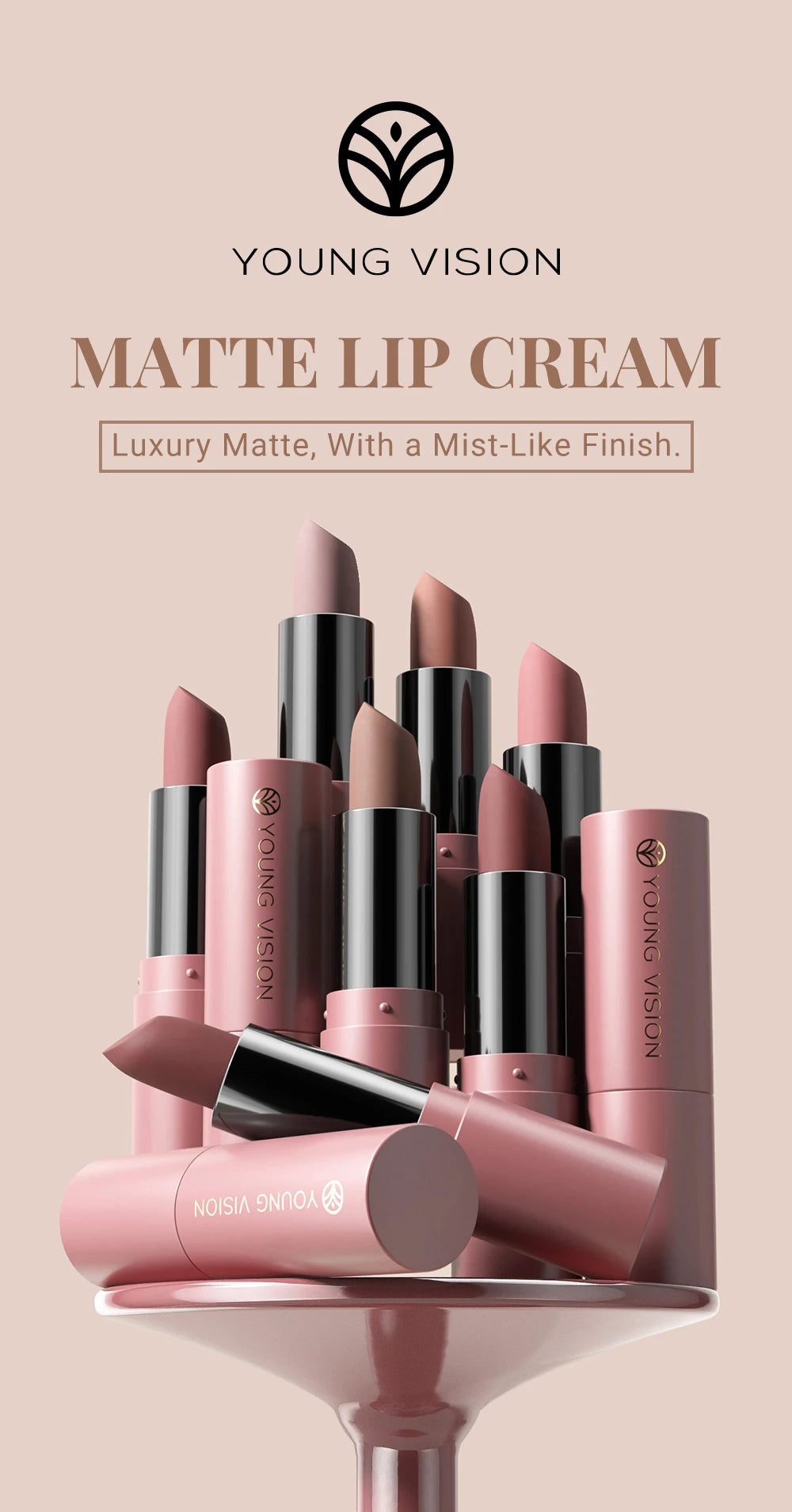 12-Color Matte Velvet Lipstick Long-Lasting Waterproof Non-Stick Cup Does Not Fall Color Lipstick Lipstick