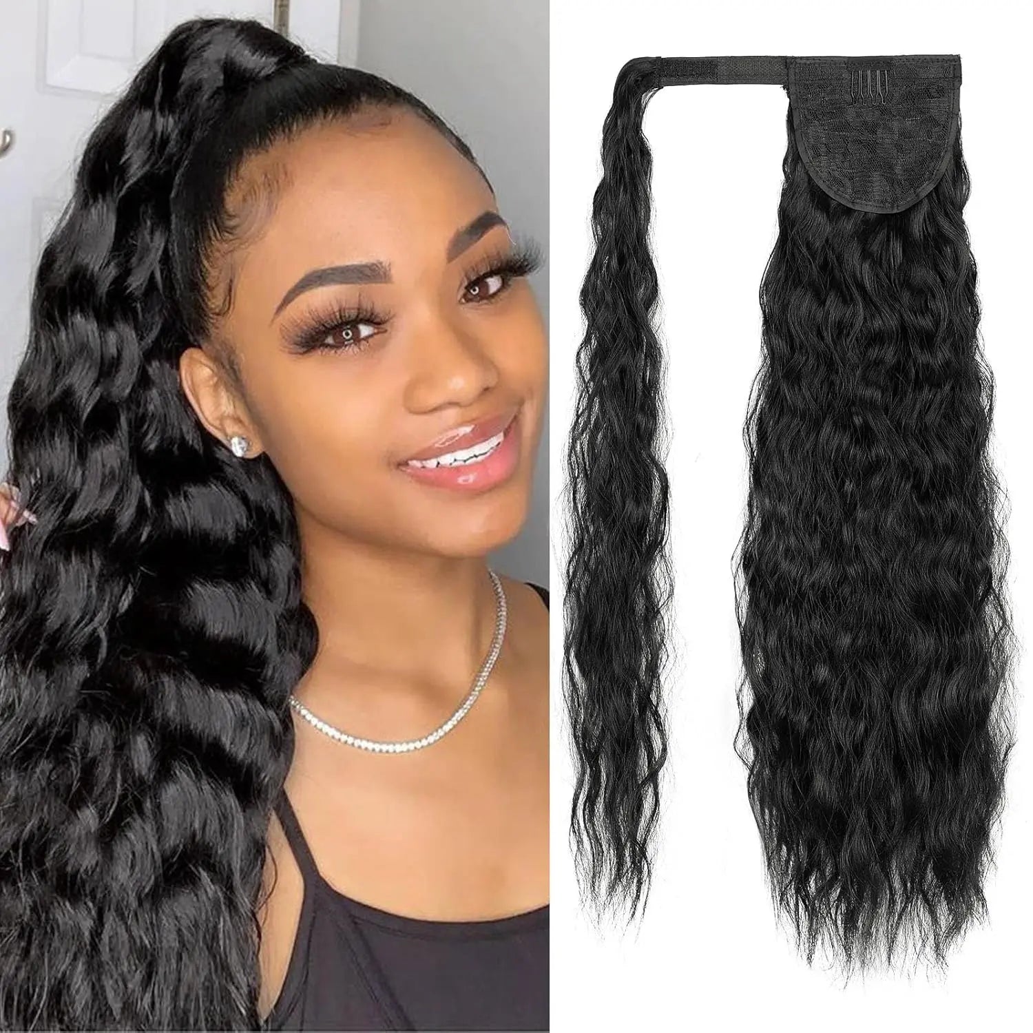Synthetic Corn Wave Ponytail Extension