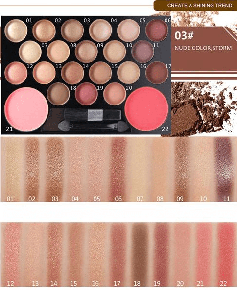 The Novo Eyeshadow & Glitter Palette Set