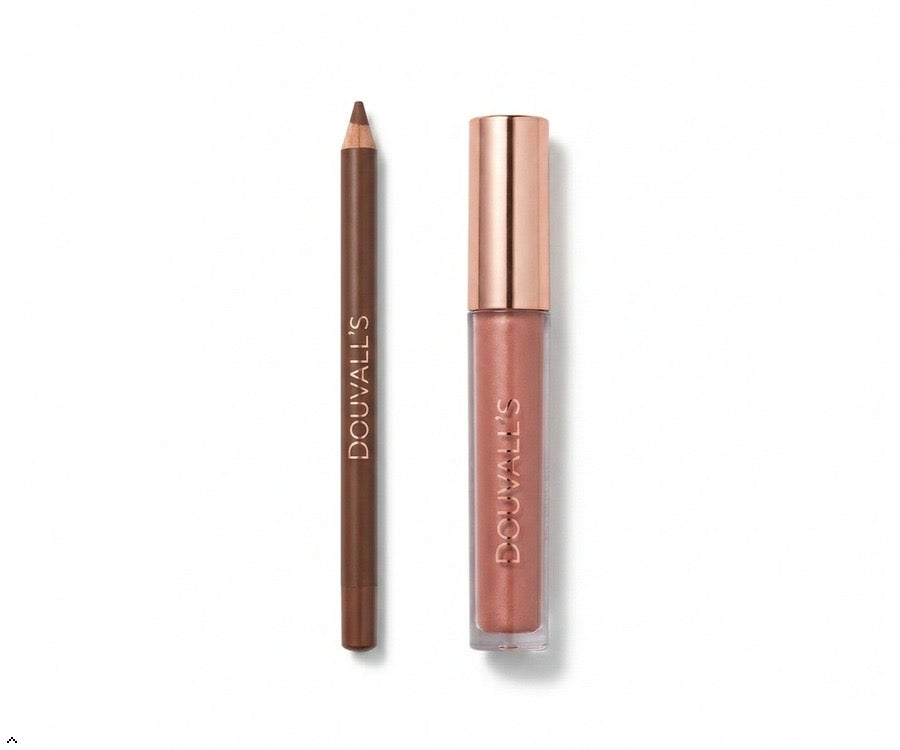 Argan Lip Kit | Plump & Pout Peptide Treatment Lip Gloss and Lip Liner